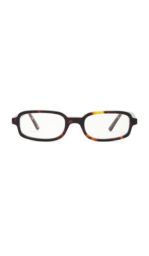 lu goldie vera blue light eyeglasses in brown.