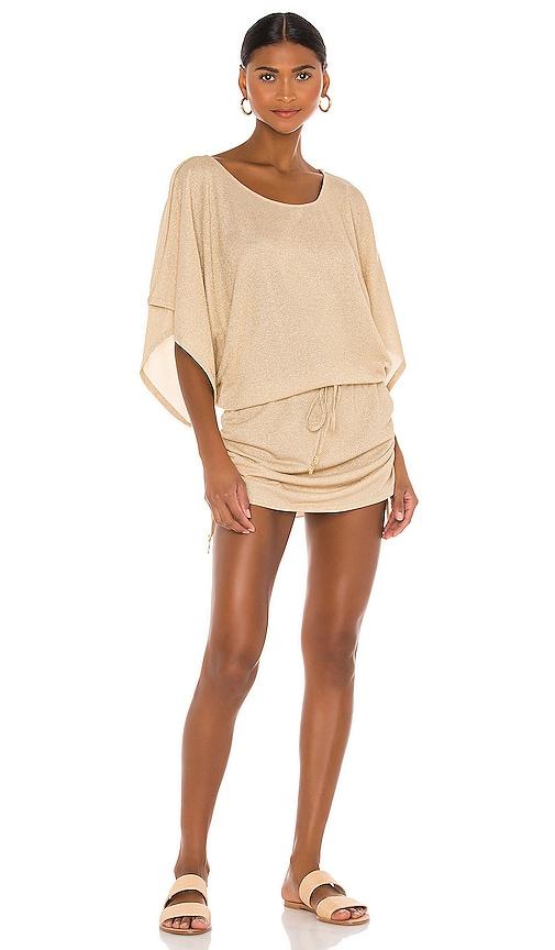 luli fama cosita buena south beach dress in beige. - size l (also in xs, s, m)