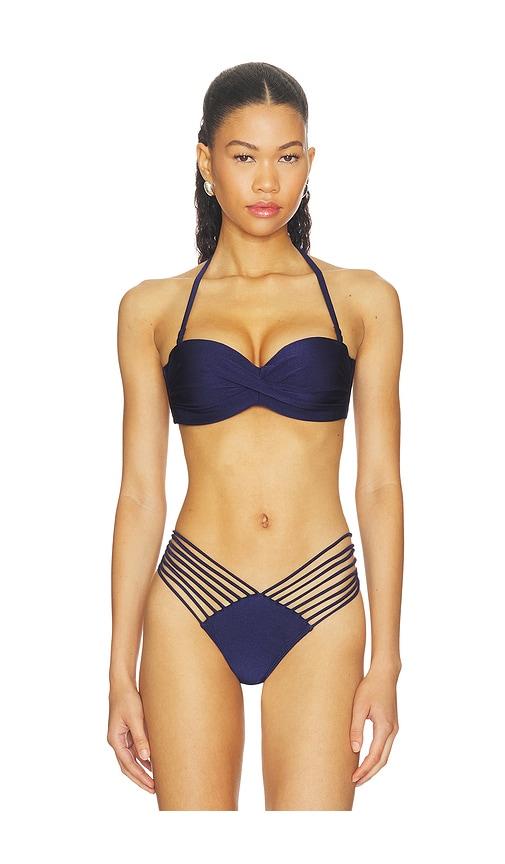 luli fama cosita buena underwire push up bra in navy. - size l (also in m, s, xl)