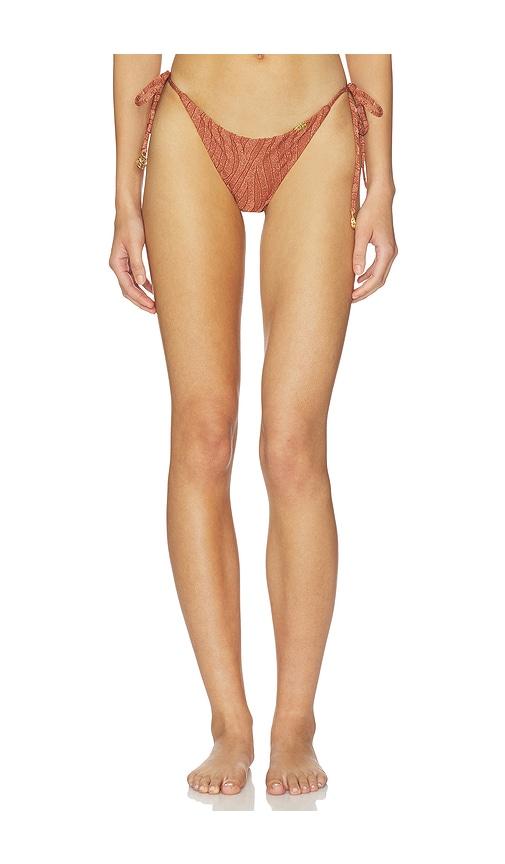 luli fama muse glow seamless ruched back brazilian in brown. - size l (also in s, m)