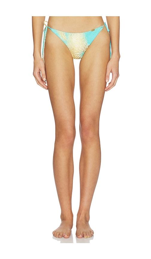 luli fama seamless wavy ruched back bottoms in blue. - size l (also in m, s)
