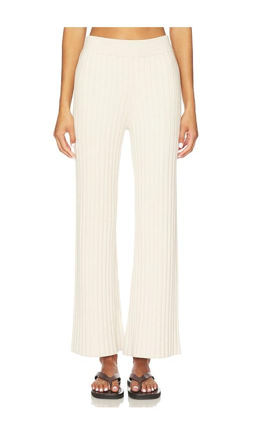 lunya cozy cotton silk ribbed pant in tan. - size l (also in m, xl)