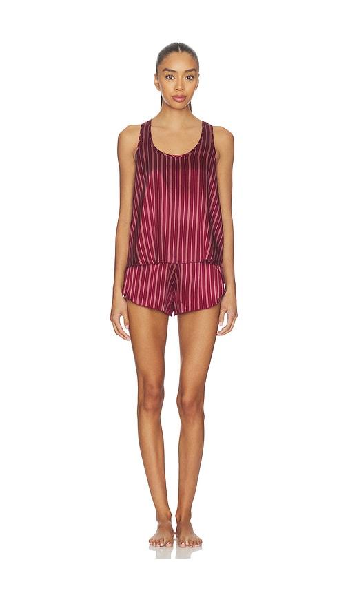 lunya washable silk tulip back set in burgundy,pink. - size l (also in s)