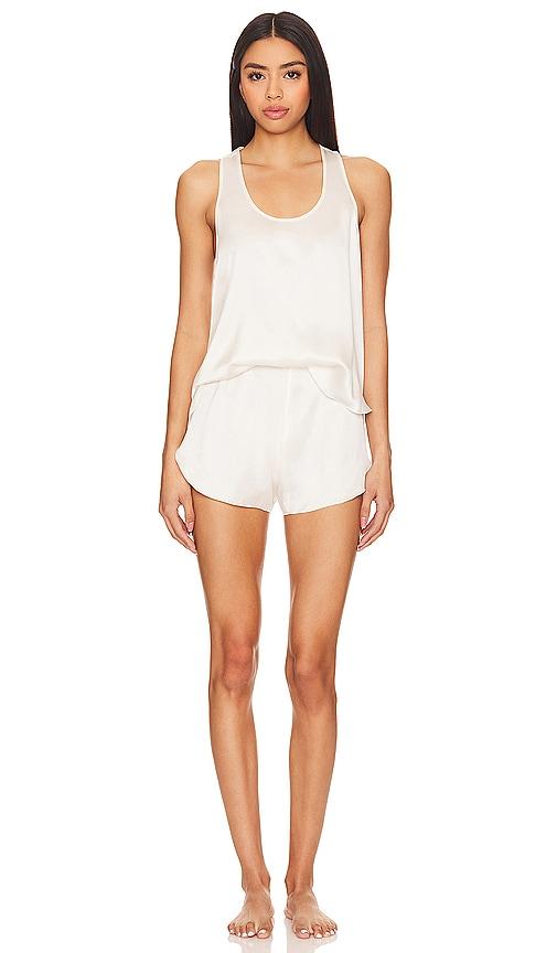 lunya washable silk tulip back set in white. - size m (also in xs)