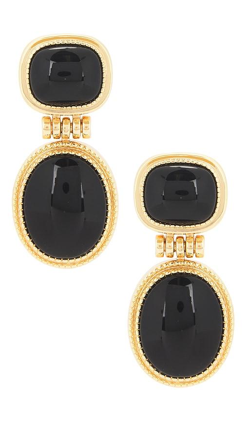 luv aj midnight mesa drop studs in black.