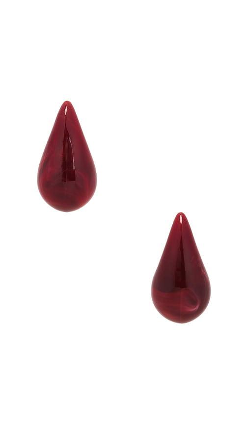 luv aj the lucite gia earrings in red.