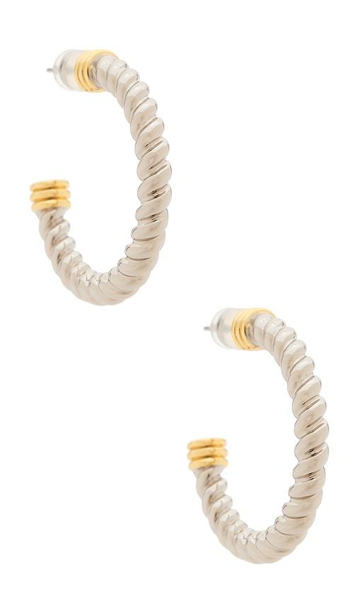 luv aj the sierra rope hoops in metallic silver,metallic gold.