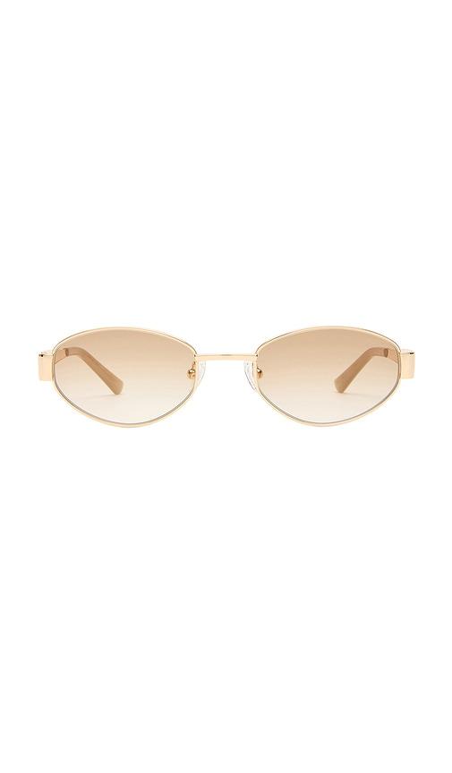 luv lou the boston sunglasses in metallic gold.