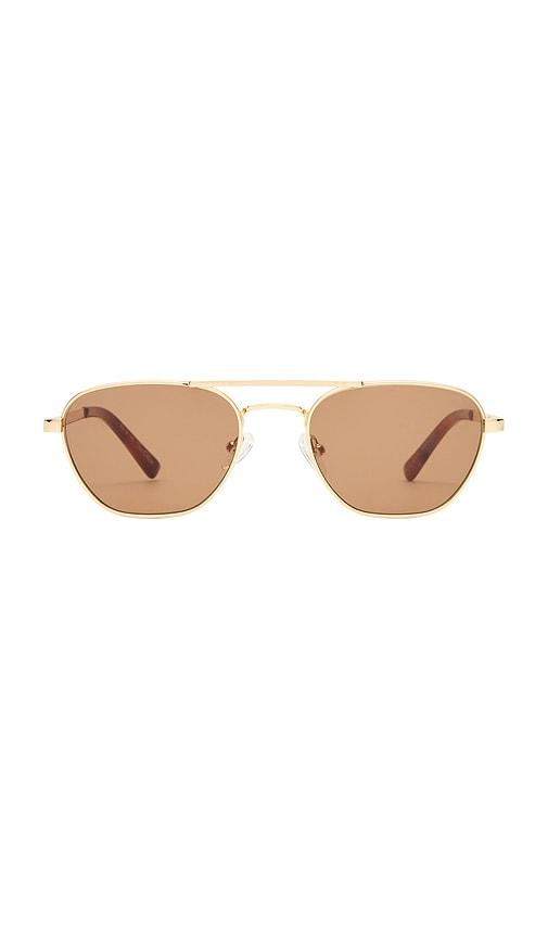 luv lou the chloe sunglasses in metallic gold.