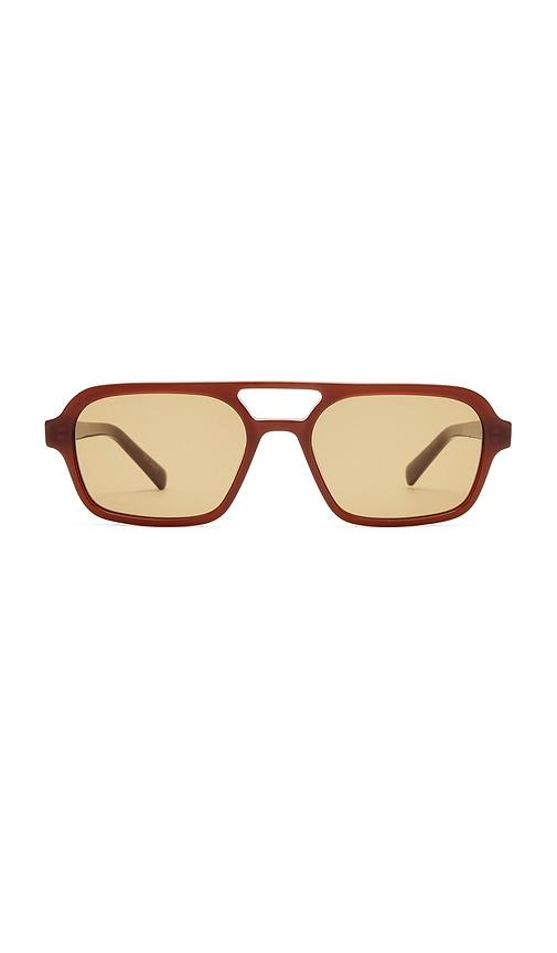luv lou the dusty sunglasses in cognac.