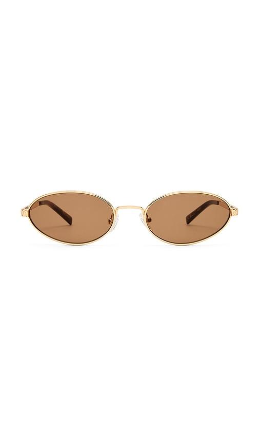 luv lou the kendall sunglasses in metallic gold.