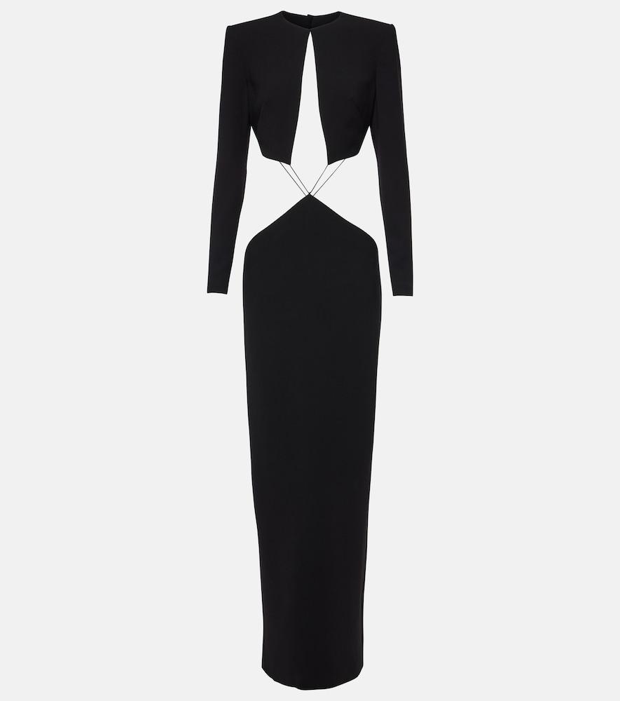 mônot cutout crêpe maxi dress