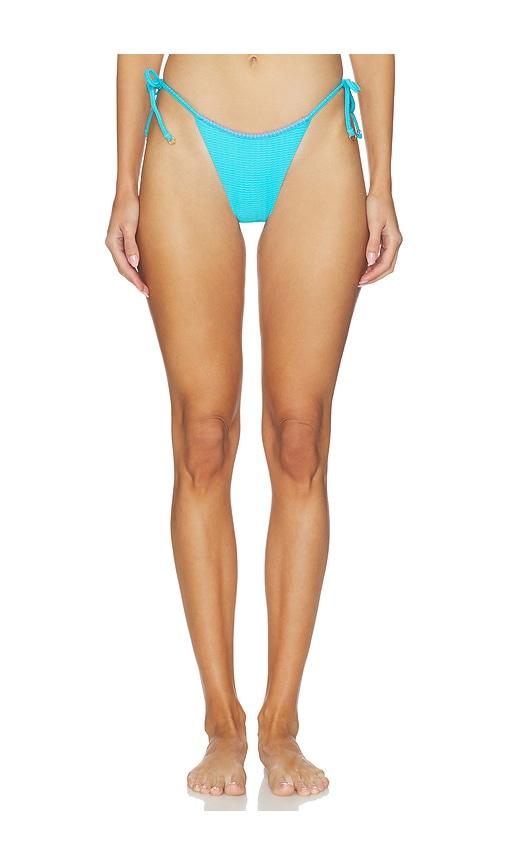 maaji aqua dream tulum side tie bikini bottom in blue. - size l (also in s, m)
