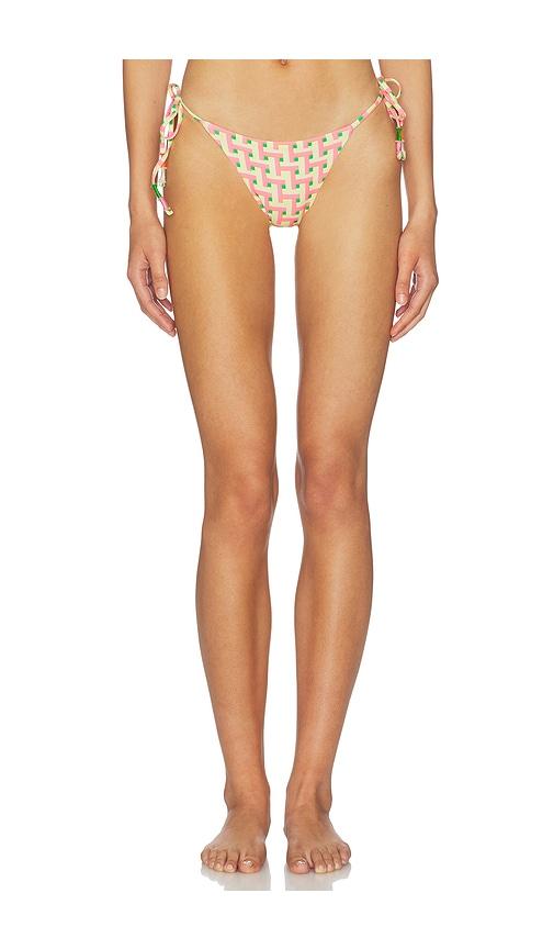maaji blush tide sunflash bikini bottom in pink,lemon. - size l (also in s, m)