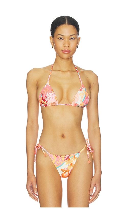 maaji cosmic tropic balmy bikini top in pink. - size l (also in m, s)