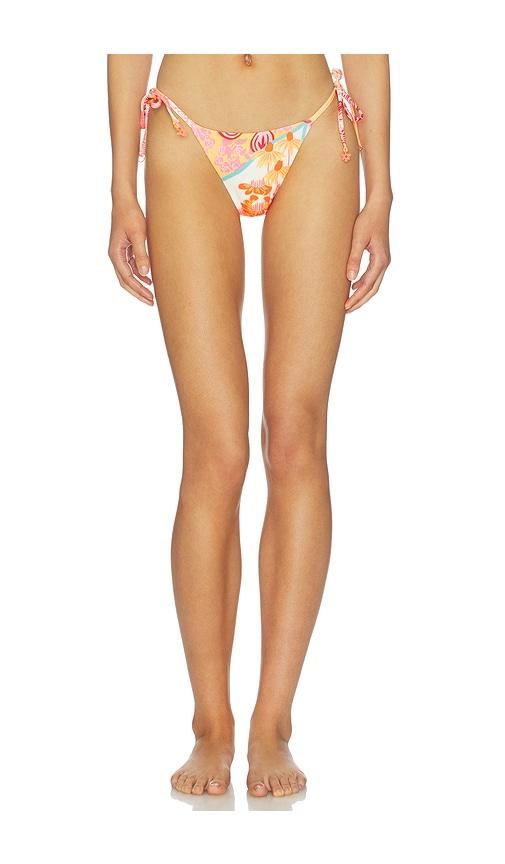 maaji cosmic tropic sunflash bikini bottom in pink. - size l (also in s, m)