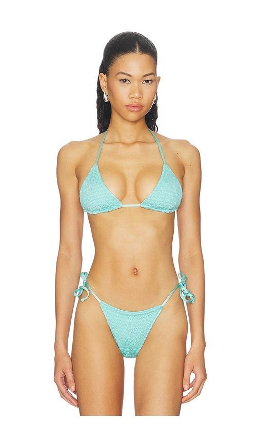 maaji indigo veil balmy bikini top in baby blue. - size l (also in m, s)
