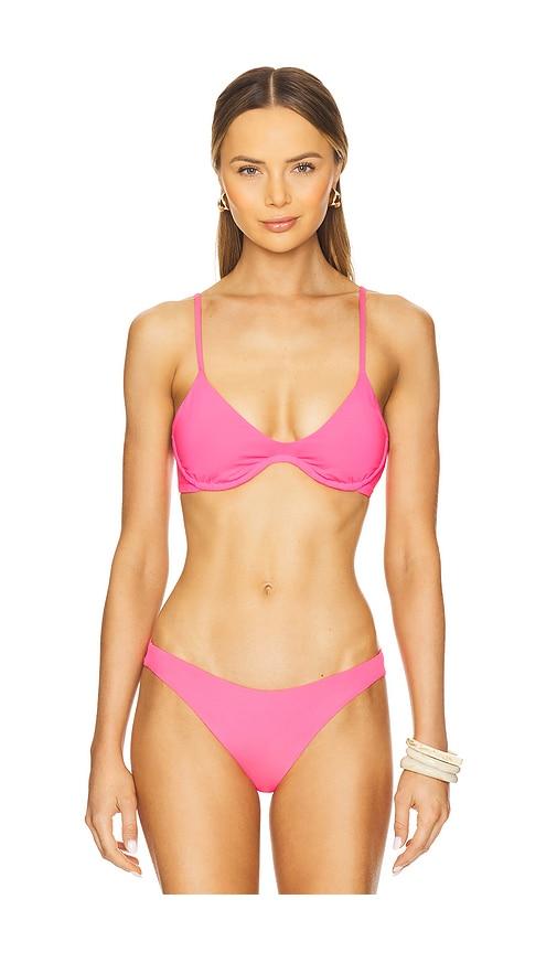 maaji irene bikini top in fuchsia. - size l (also in s)