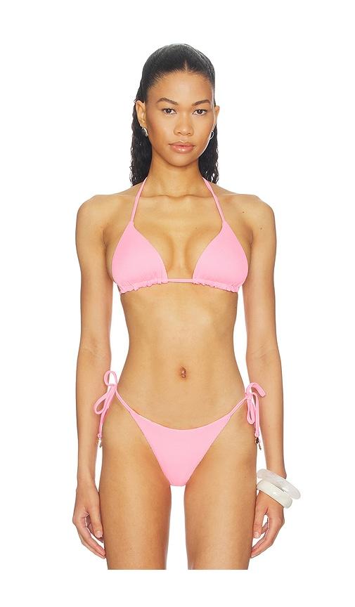 maaji rose mirage balmy bikini top in pink. - size l (also in m, s)
