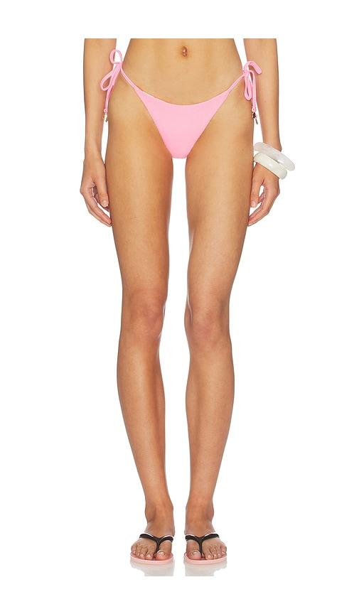maaji rose mirage sunflash bikini bottom in pink. - size l (also in s, m)