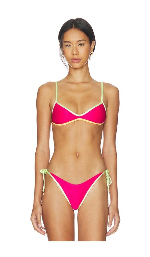 maaji sundazed bari bikini top in pink. - size l (also in m, s)