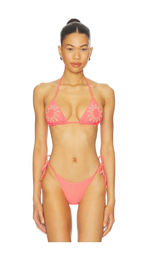 maaji sunset punch balmy bikini top in fuchsia. - size m (also in s)