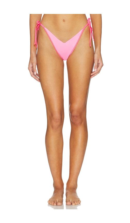 maaji taffy dreamscape side bikini bottom in pink. - size l (also in s, m)
