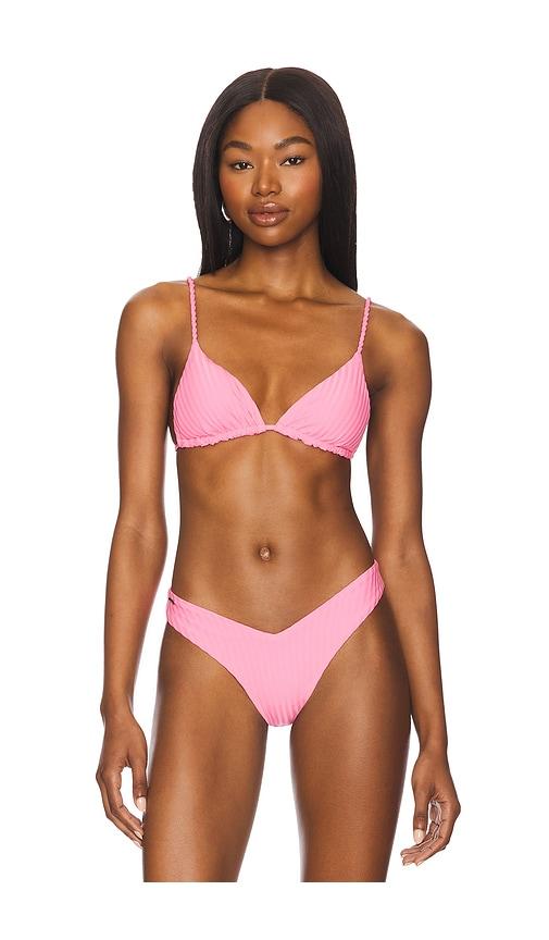 maaji upbraid bikini top in pink. - size m (also in xs)