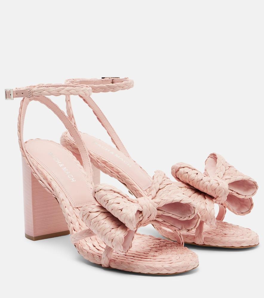 mach & mach cadeau raffia-effect sandals