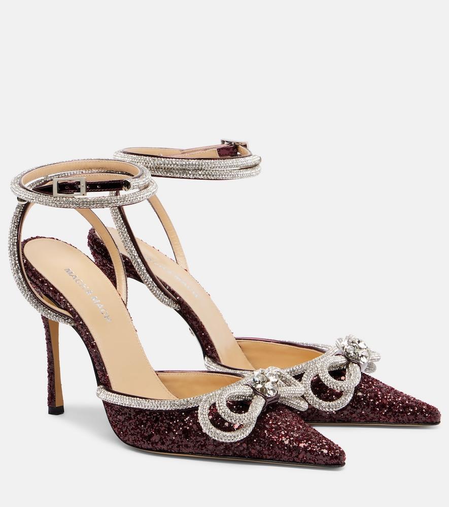 mach & mach double bow 110 embellished pumps