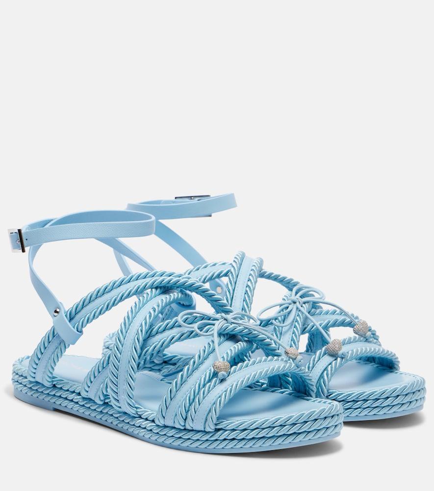 mach & mach embellished woven sandals