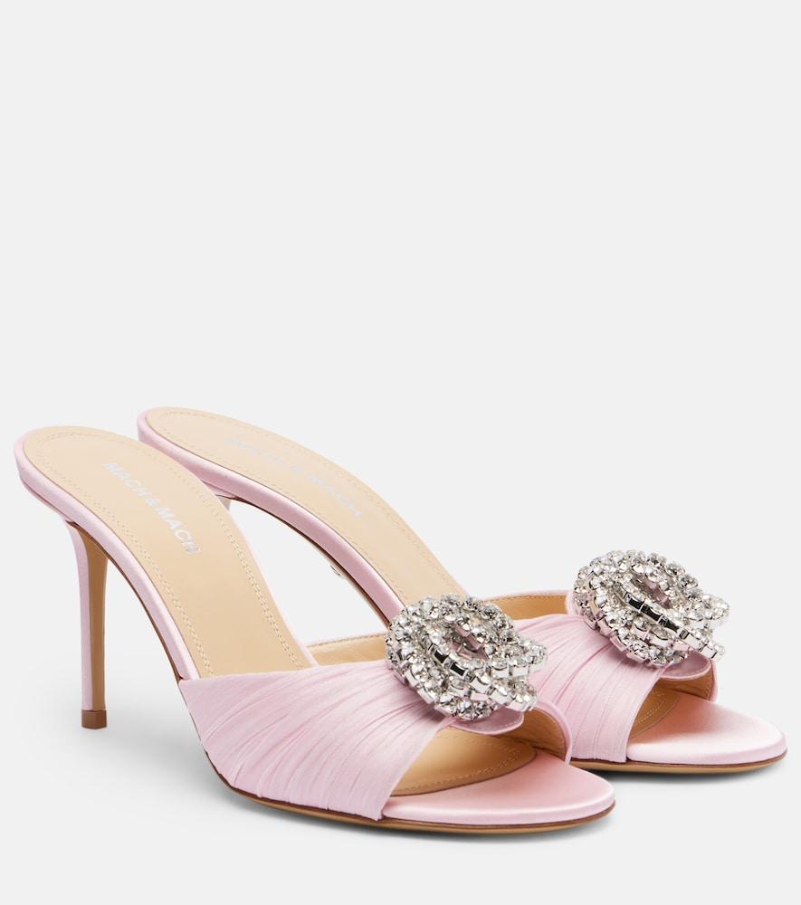 mach & mach galaxy 85 embellished satin mules