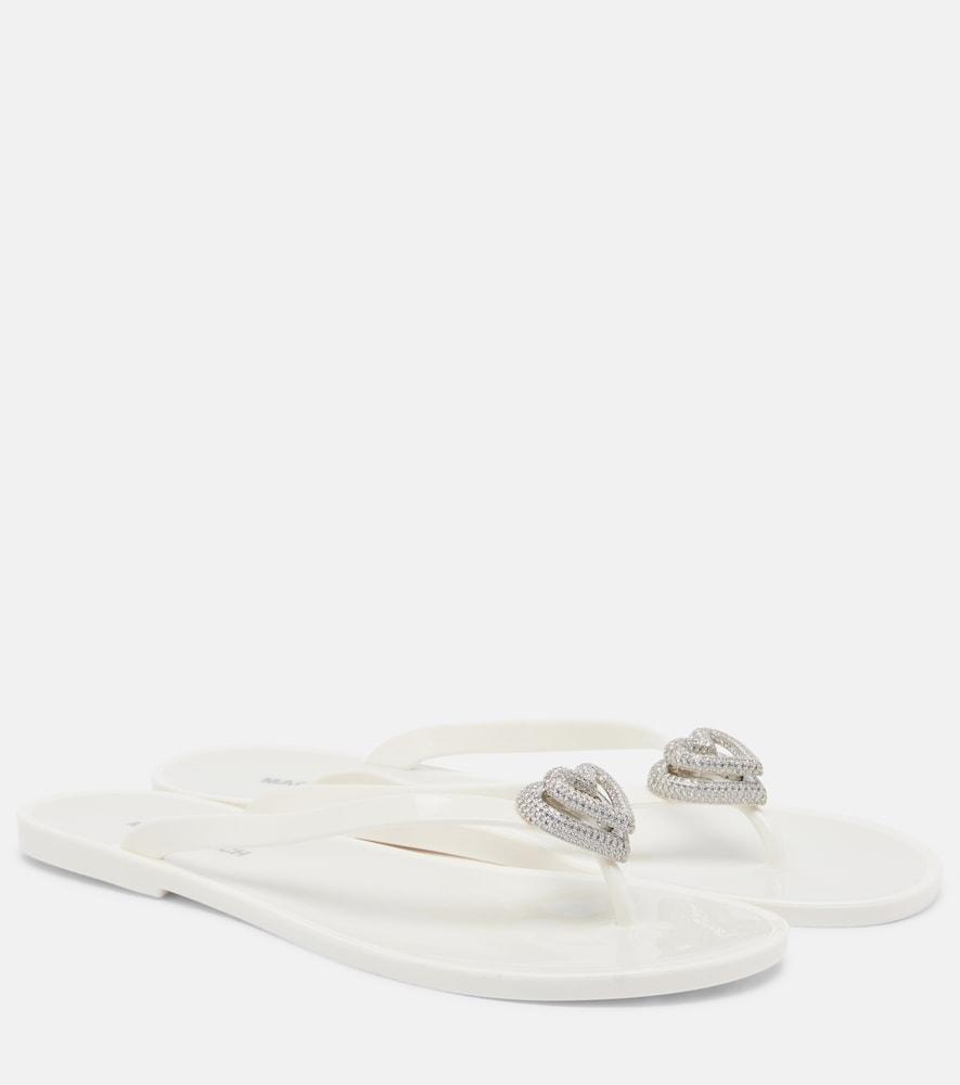 mach & mach riviera embellished thong sandals