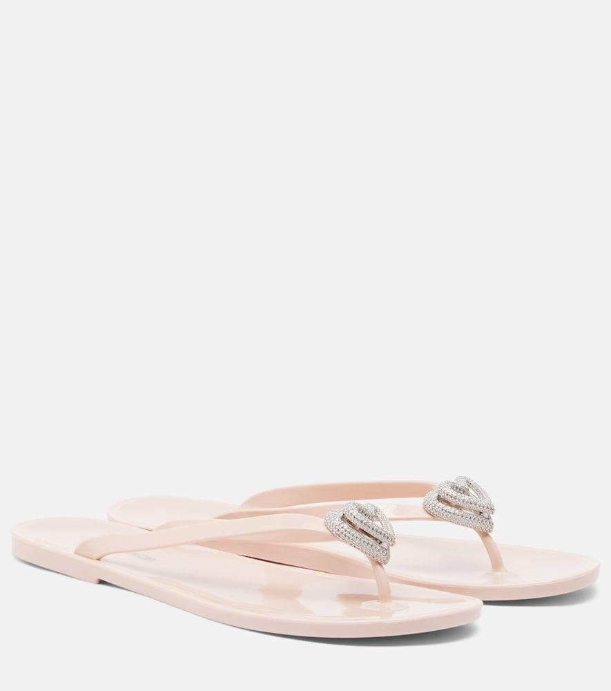 mach & mach riviera embellished thong sandals