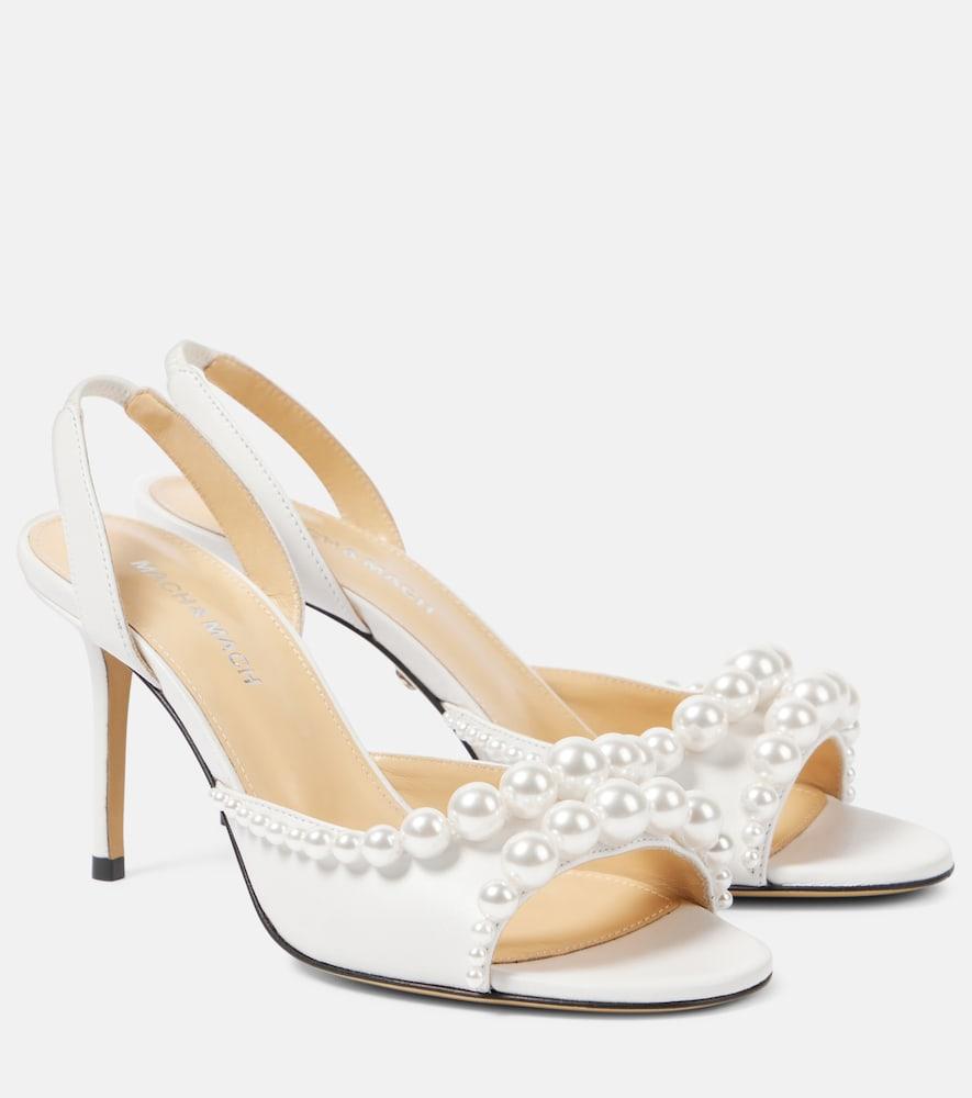 mach & mach sirene embellished leather sandals