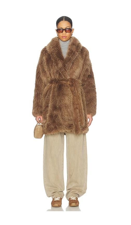 mackage kacela coat in brown. - size m/l (also in xs/s, xl/1x)
