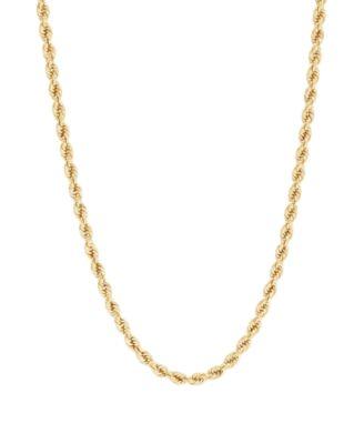 macys rope chain necklace in 10k yellow gold 3mm