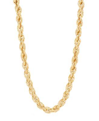 macys rope chain necklace in 14k yellow gold 3.85mm