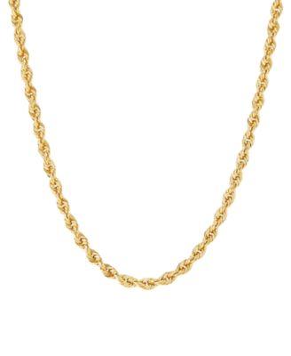 macys rope chain necklace in 14k yellow gold 3.8mm