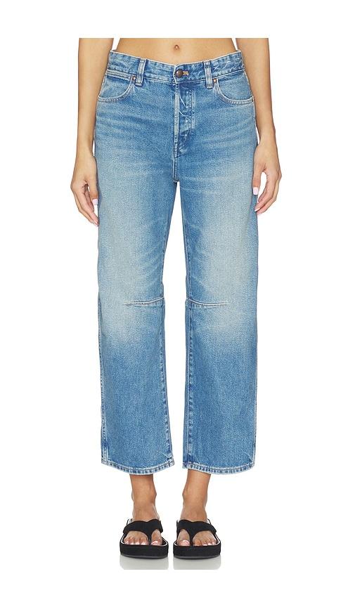 madewell darted barrel jeans in blue. - size 25 (also in 26, 27)