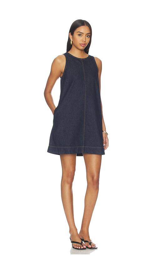 madewell halter dress in blue. - size l (also in xl)