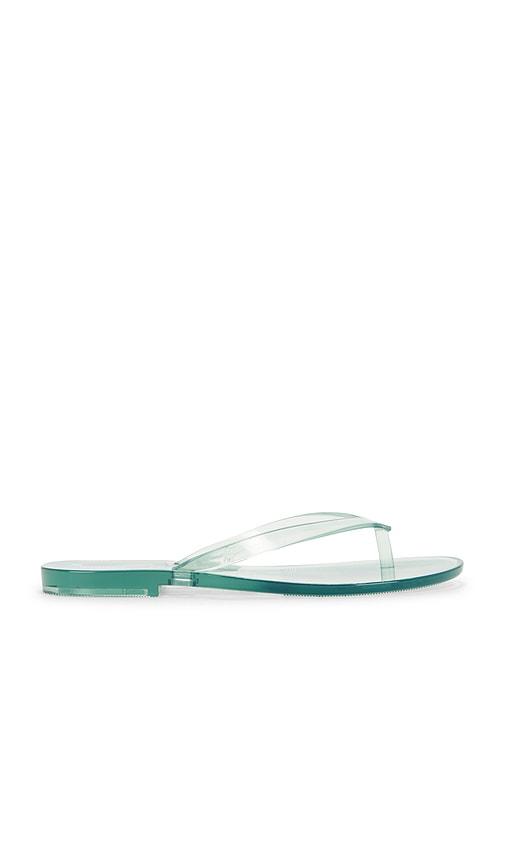 madewell x melissa jelly thong flip flop in green. - size 5 (also in 7)
