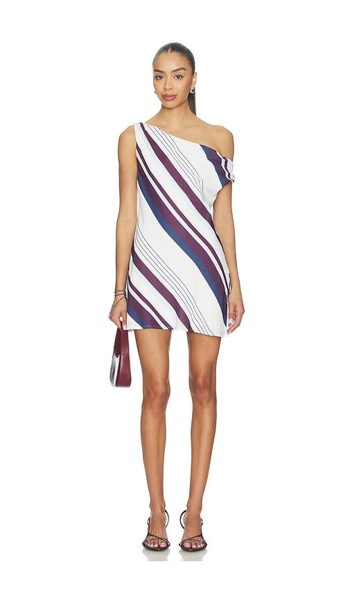 madison the label blaine mini dress in white,wine. - size l (also in xs, s, m, xl)