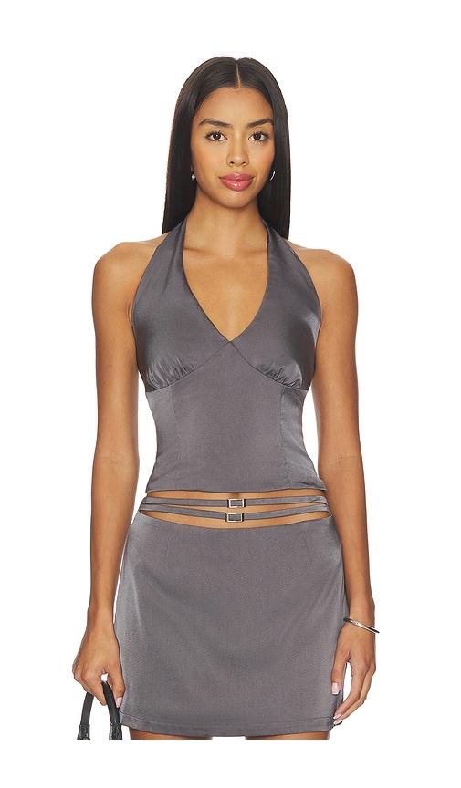 madison the label chelsea top in charcoal. - size l (also in s)