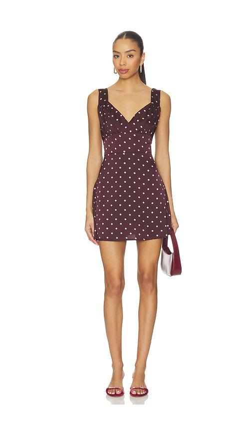 madison the label chrissa mini dress in burgundy. - size m (also in xs, s)