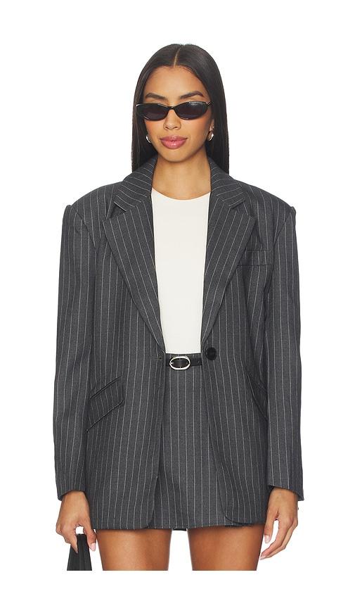 madison the label collins blazer in grey. - size s (also in xs)