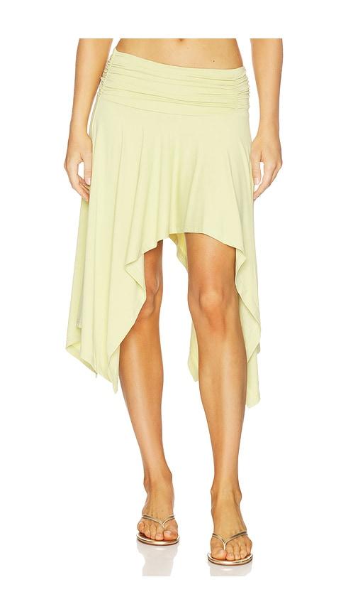 madison the label kasey skirt in lemon. - size l (also in xs, s, m, xl)