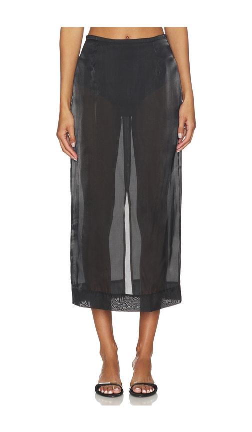 madison the label knox midi skirt in black. - size l (also in xs, s, m, xl)