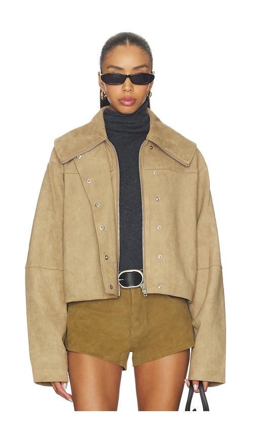 madison the label solene jacket in tan. - size m (also in s)