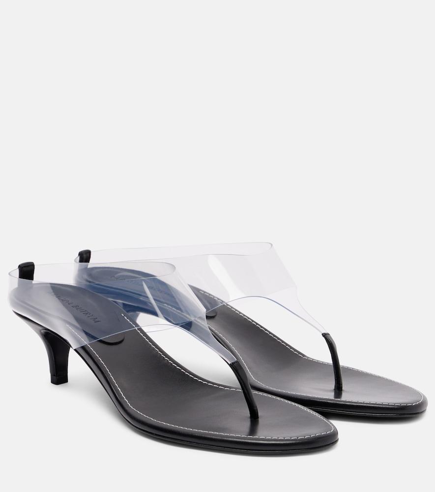 magda butrym 45 leather-trimmed thong sandals
